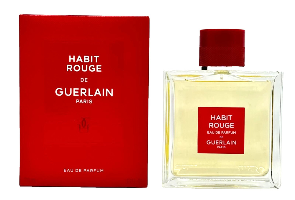 Habit Rouge by Guerlain for Men 3.3 oz Eau de Parfum Spray NEW 100% AUTHENTIC